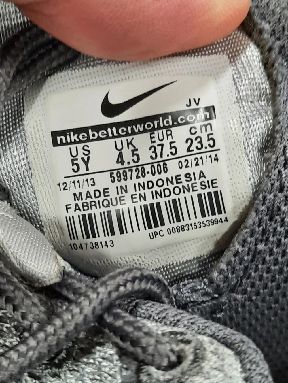 Nike Gray Mesh Sneakers with Neon Yellow Soles